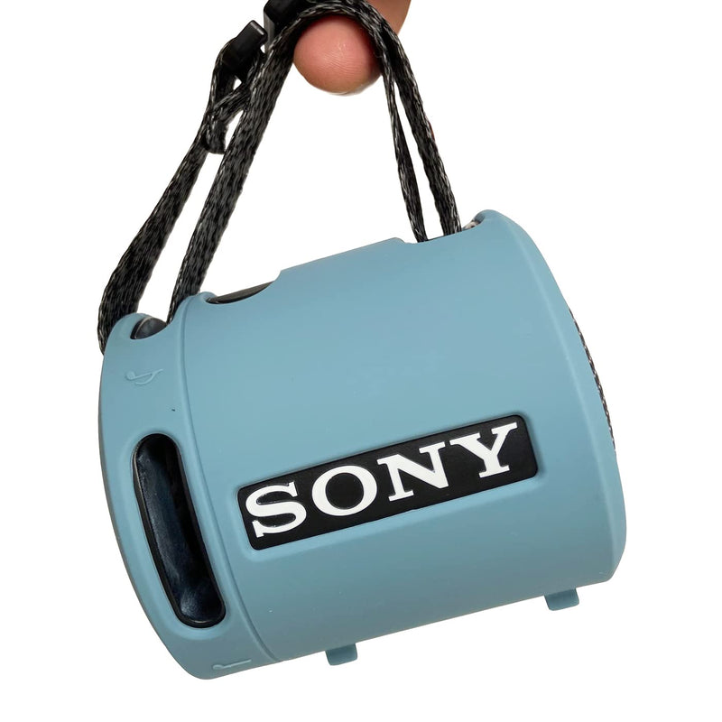 [AUSTRALIA] - Silicone Cover Case for Sony SRS-XB13 Extra BASS Wireless Portable Compact Speaker, Protective Skin Sleeve Shell for Sony SRS-XB13 Speaker Accessories (Light Blue) Light Blue 