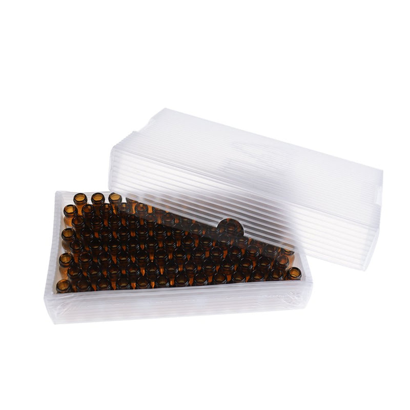Autosampler Vial, 2ml HPLC Vial, Amber Chromatography Lab Vial, Sample Vial with Writing Area, 9-425 Screw-Thread Vial, Pack of 100 by ALWSCI Amber glass