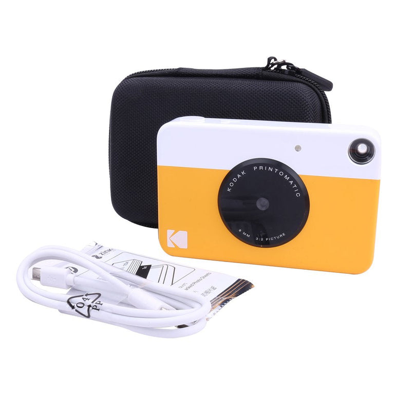 Hard Case Replacement for Kodak Printomatic Instant Print Camera fits Zink 2x3 Sticky-Backed Paper with Neck Strap by Aenllosi Black