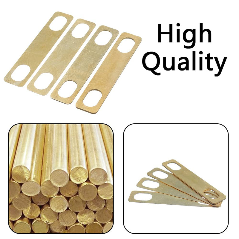 [AUSTRALIA] - 8 Pcs Brass Neck Metal Shims Chrome Neck Plate Guitars Adjust Gasket Accessories for Electric Guitar Bass 