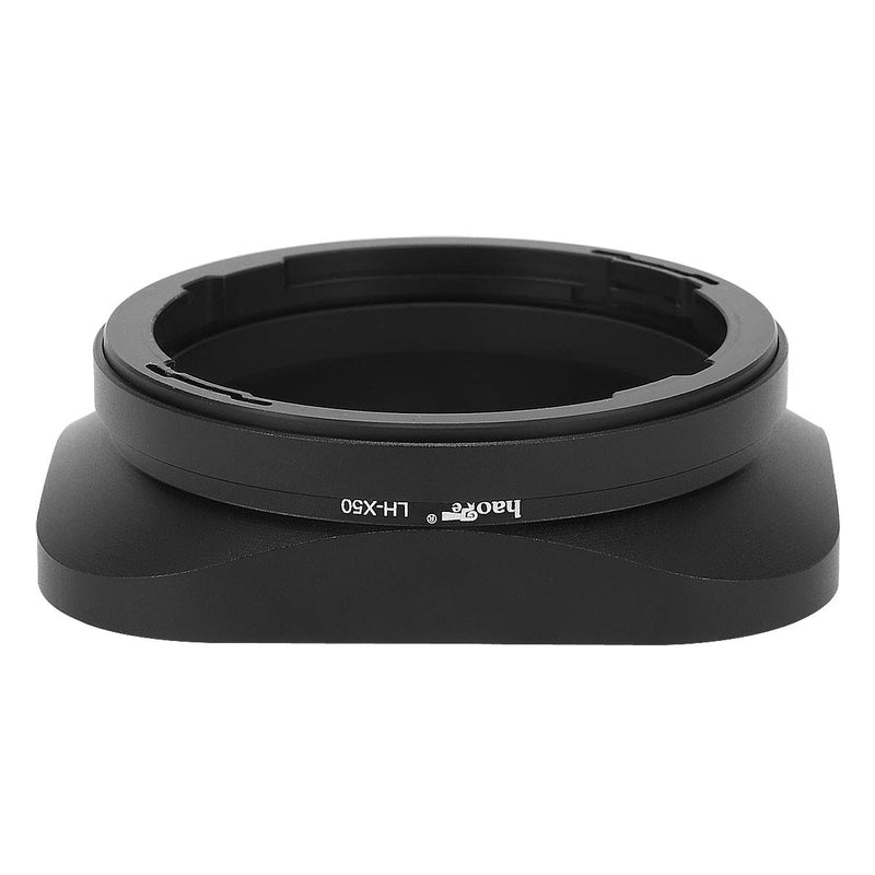 Haoge LH-X50 Bayonet Square Metal Lens Hood for Fujifilm Fuji Fujinon XF 50mm F2 R WR Lens on X-Pro2 X-Pro1 X-T2 X-T1 X-T20 X-T10 X-E2S X-A5 X-A20 X-E3 X-H1