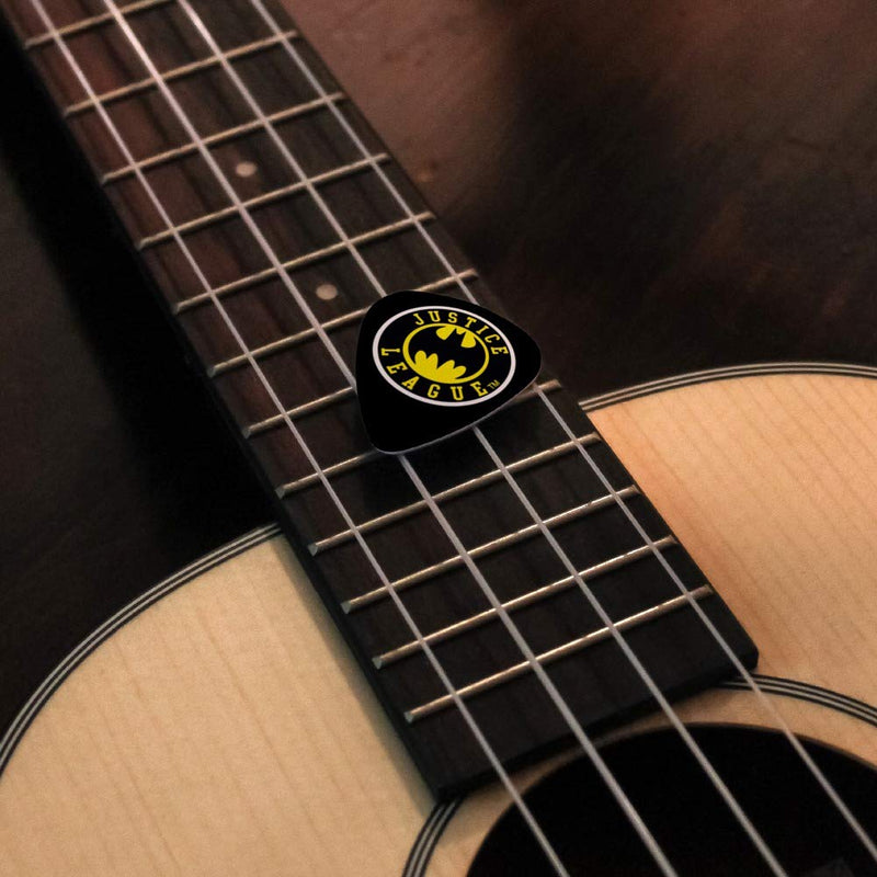 Justice League Batman Athletic Logo Novelty Guitar Picks Medium Gauge - Set of 6