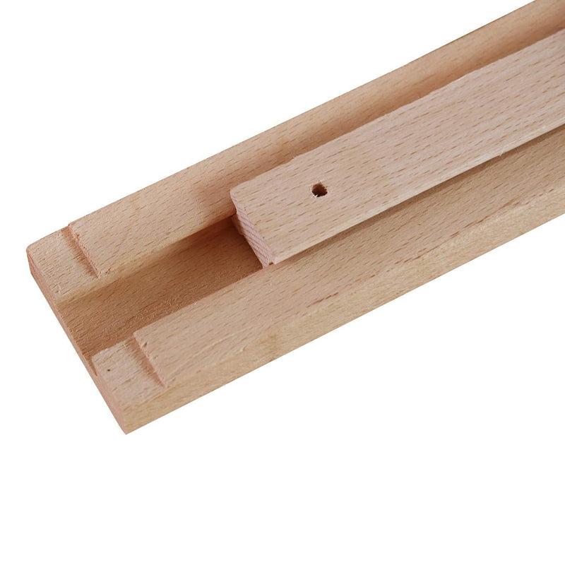 Wax Coated 18 Inches Wood Drawer Slide, Classic Traditional Wood Center Guide Track 18" 1 Pack