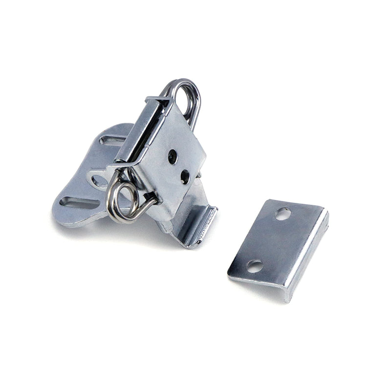 MY MIRONEY 4-Pack Silver Spring Loaded Butterfly Twist Latch and Keeper Metal Hardware Toggle Clamp Hasp Box Chest Closure with Screws for Flight Case,2.17" x 2.05" Silver;2.17" x 2.05"