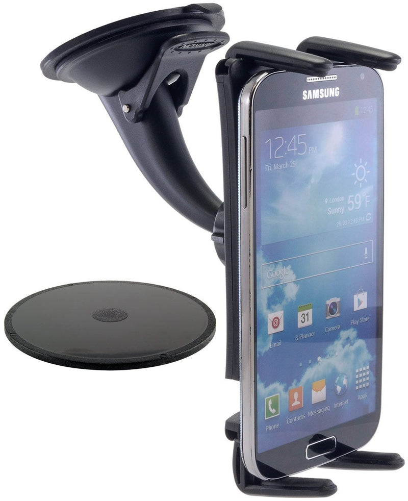 Arkon Windshield or Dash Phone and Midsize Tablet Car Mount for iPhone XS Max XS XR X 8 Retail Black Standard Packaging