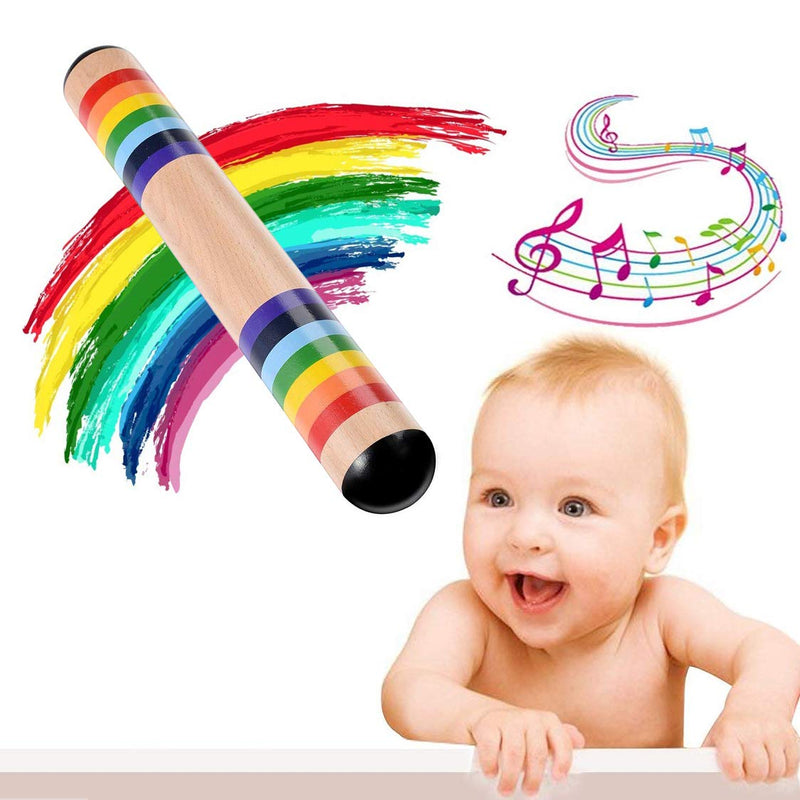 LHKJ Colorful Wooden Rainstick Musical Instrument Toy Introduce the World of Music and Rhythm for Kids