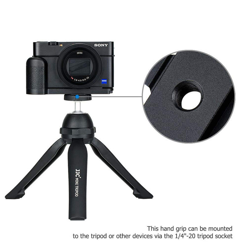 Dedicated Metal Hand Grip L Bracket for Sony RX100 VII RX100M7 Anti-Slip Holder, No Blocking to HDMI Multi Microphone Jack & Battery Memory Card Compartment, Replaces Sony AGR2 Attachment Grip