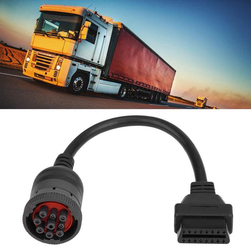 Truck Diagnose Interface Female 16 Pin OBD2 9 Pin Adapter Cable for Automotive Diagnostic Tool Converter Cord
