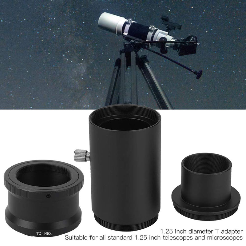 Extension Tube Kit,Fixed Photography Astronomical Telescope 1.25In M42*0.75mm Extension Tube Adapter Ring for T2 Mount Telescope for Sony E Mount Camera