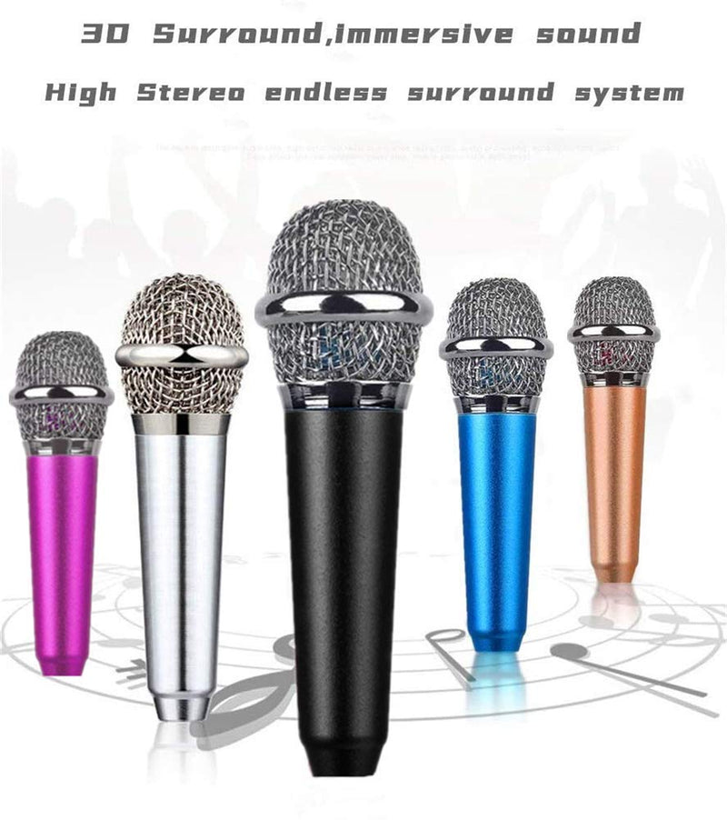 [AUSTRALIA] - Mini Microphone,Omnidirectional Mic for Voice Recording,Chatting and Singing on iPhone,Android (Rose Gold) Rose gold 