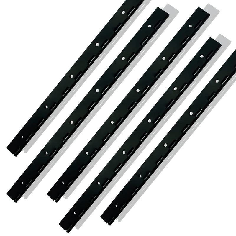 4PCS 16Inch Black Continuous & Piano Hinges, Heavy Duty Stainless Steel Piano Hinge with Hole, 0.05" Thickness/1.2" Open Width Folding Cabinet Door Butt Hinge