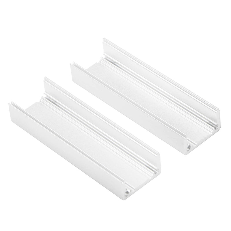 JIUWU 2pcs Silver Surface Drawing Process Split Aluminum Enclosure Electronic Project Box Case for PCB Instrument Amplifier DIY, 25x25x80mm (WHL)
