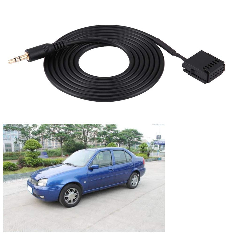 Car Audio AUX Cable, Audio Aux Auxiliary Cable Exquisite Car Aux Cable Car Audio Aux Adapter with Cd Removal Tool Keys for Fo-rd 6000cd Mon-deo Fiesta