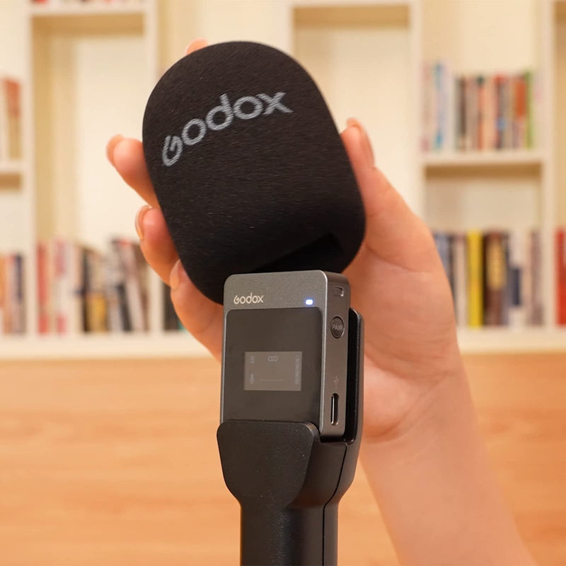 GODOX Handheld Adapter ML-H for MoveLink M1/M2 Wireless Microphone System,USBC Male to 3.5mm TRS Female Adpator,with Mini Tripod Phone Holder Set for Interviews,Hosting,Live Streaming