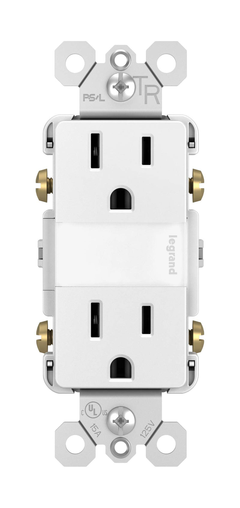Legrand radiant Adjustable LED Night Light Outlet, Nightlight Electrical Outlets, Tamper Resistant, Safe for Kids, White, NTL885TRWCC6 1.6W x 2.75H Modern