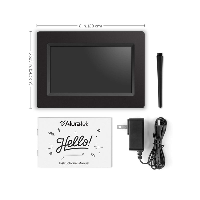 Aluratek 7 Inch LCD Digital Photo Frame with Auto Slideshow Using USB & SD/SDHC (ADPF07SF) – Black