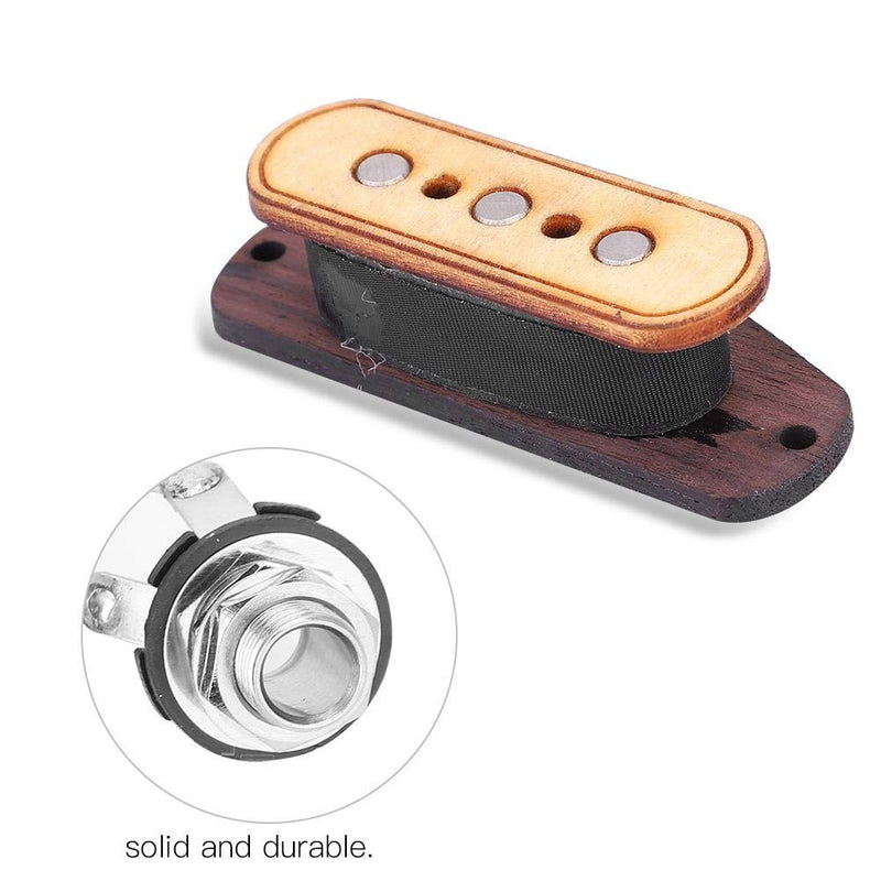 Bnineteenteam Guitar Pickups Pre Wired 3 String Pickup Input Jack 6.35mm Acoustic Electric Transducer Repair Parts Replacement for Cigar Box Guitar