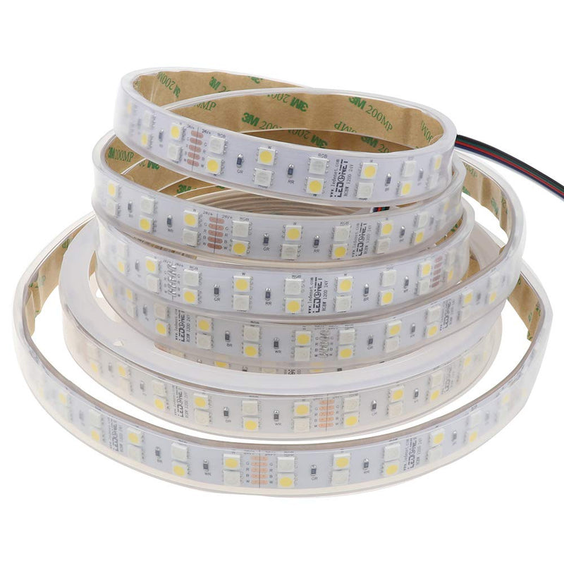 [AUSTRALIA] - LEDENET Double Row DC 24V 600LEDs/spool 5m RGB Cold White (6500k-7000K) 5050 SMD Waterproof RGBW LED Strip Lights in Silicone sleeving IP67 for Wedding Party Holiday Outdoor LED Lighting Waterproof IP67 