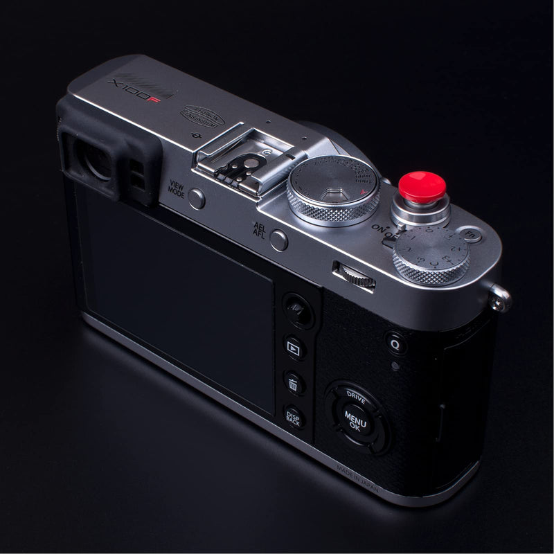 VKO Soft Metal Shutter Release Button Compatible with Fujifilm X-T30 X-T3 X100F X-T20 X-PRO2 XPRO-3 X30 X100T X100S X-E2 X-T10 X-T4 RX10 II III IV Camera Black Red Orange 11mm Concave Surface(3 Pack)