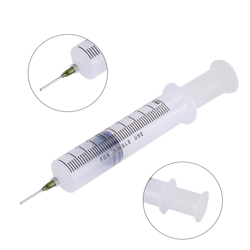 [AUSTRALIA] - 3 Pack 100ml Syringes with 14G 1.0'' Blunt Tip Needles and Storage Caps Luer Lock, Plastic Reusable Syringe for Liquid, Lip Gloss, Paint, Epoxy Resin, Oil, Watering Plants, Refilling 