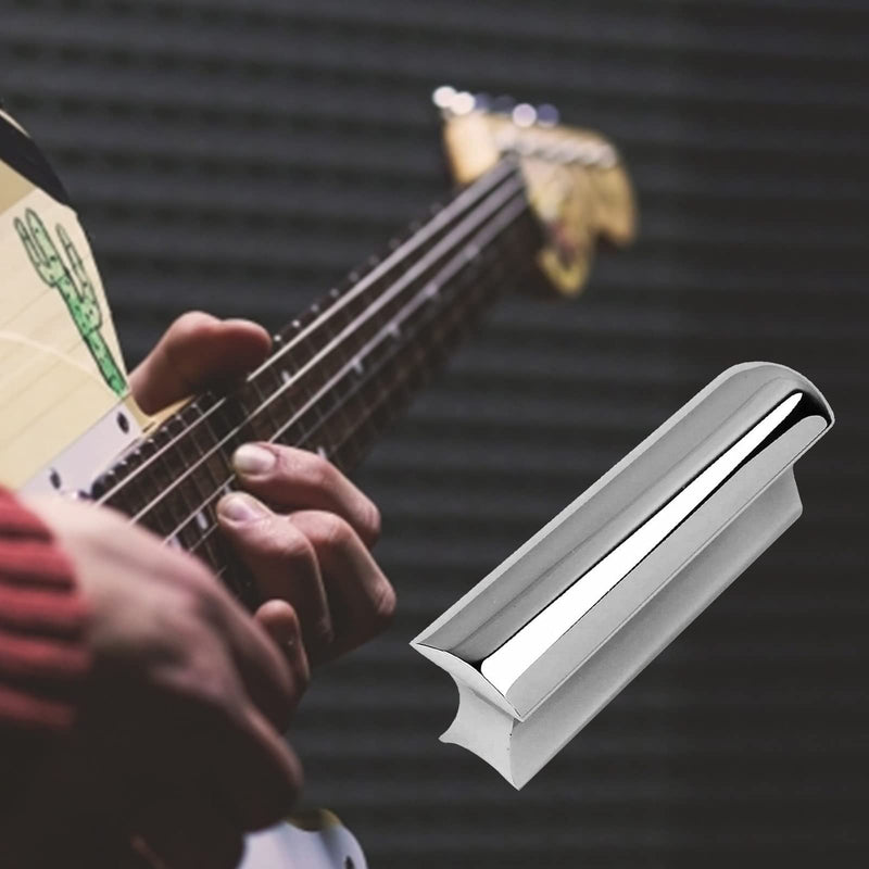 [AUSTRALIA] - Cheerock Steel Guitar Slide Dobro Hawaiian Guitar Lap Steel Guitar Bar Slide Electric Guitar Accessories-Chrome 