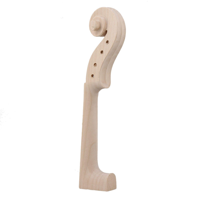 Yibuy Hand Carved Maple Violin Neck for DIY 4/4 Size Violin Luthier