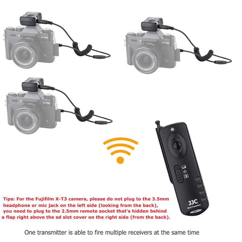 JJC Wireless Remote Control Shutter Release for Fuji Fujifilm X-T4 X-T3 X-T2 X-T1 X-T30 X-T20 X-T10 X-T100 X100V X100F X100T X-PRO3 X-PRO2 X-H1 GFX 100 GFX 50S GFX 50R X-E3 X-A5 X-A10 Camera and More