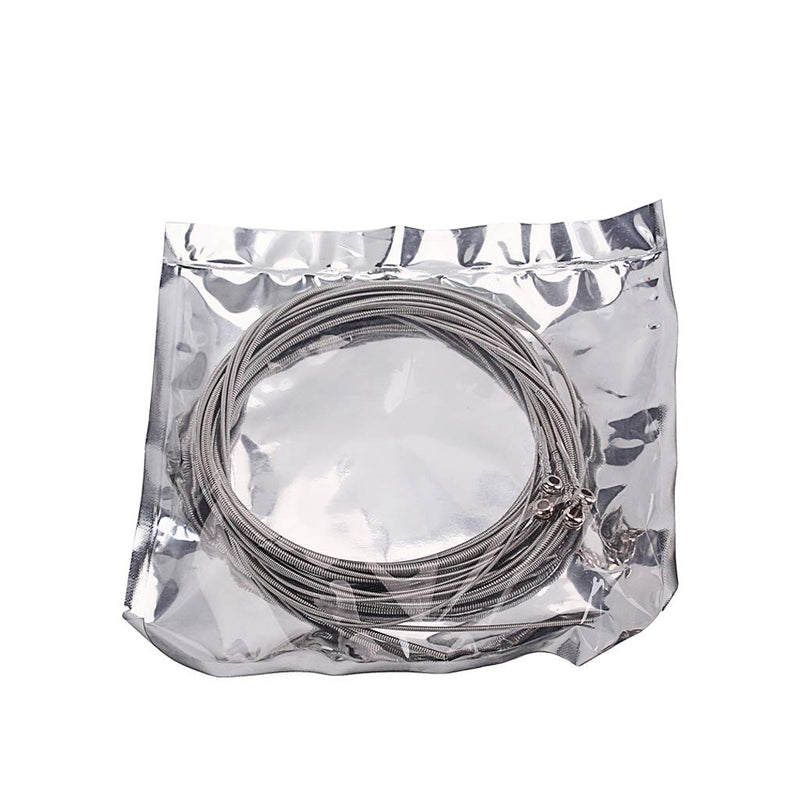 Alnicov 4 PCS Stainless Steel Bass Strings Bass Guitar Parts Guitar String Silver Plated Gauge Bass Guitar Music Accessories