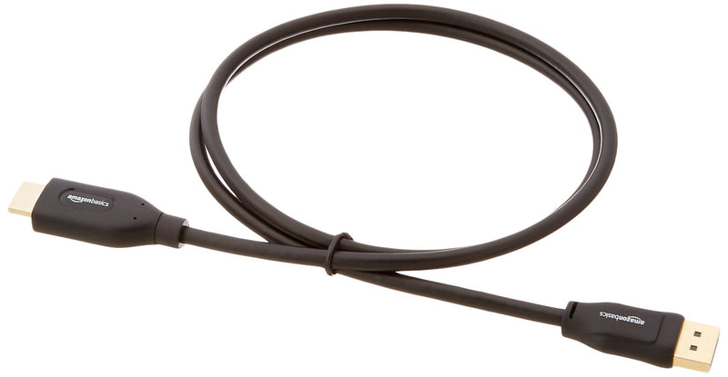 Amazon Basics Uni-Directional DisplayPort to HDMI Cable - 3 Feet, 5-Pack Single