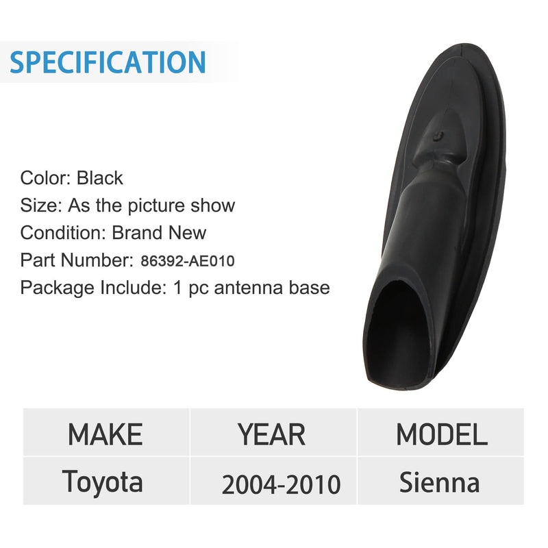 Anina Antenna Base Bezel for Toyota Sienna 2004-2010 Car Radio Antenna Ornament Antenna Mount Antenna Mount Antenna Grommet Topper 86392-AE010