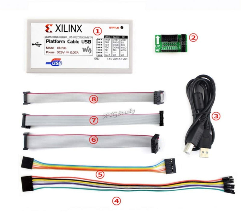 [AUSTRALIA] - Compatible XILINX Platform Cable USB FPGA CPLD JTAG Slave-Serial SPI DLC9G in-circuit Download Debugger Programmer @XYGStudy 