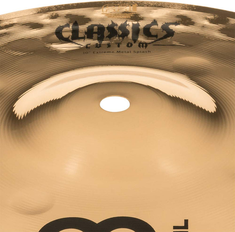 Meinl 10" Splash Cymbal - Classics Custom Extreme Metal - Made in Germany, 2-YEAR WARRANTY (CC10EMS-B)