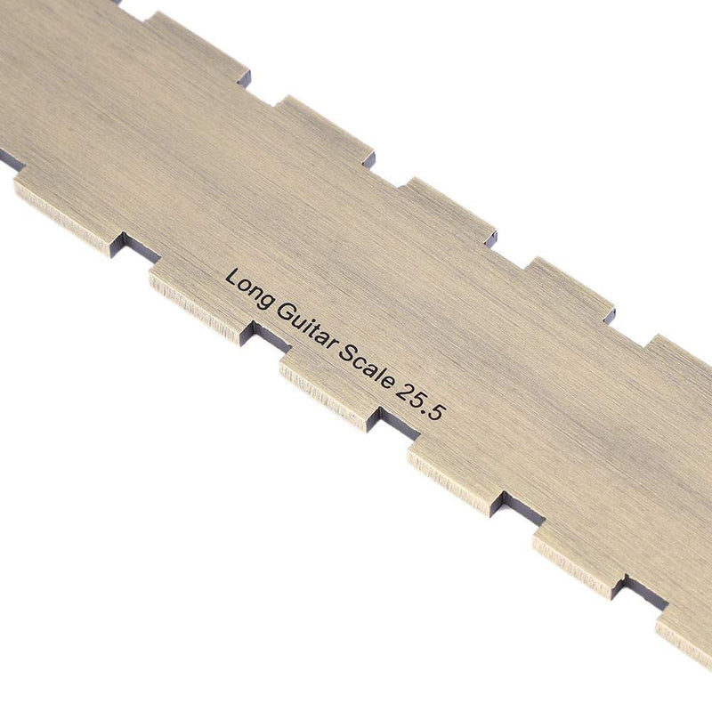 Fafeims Guitar Straight Edge, Practical 24.75 Notched Fret Board Straight Edge Luthiers Tool for Guitars Neck Leveling