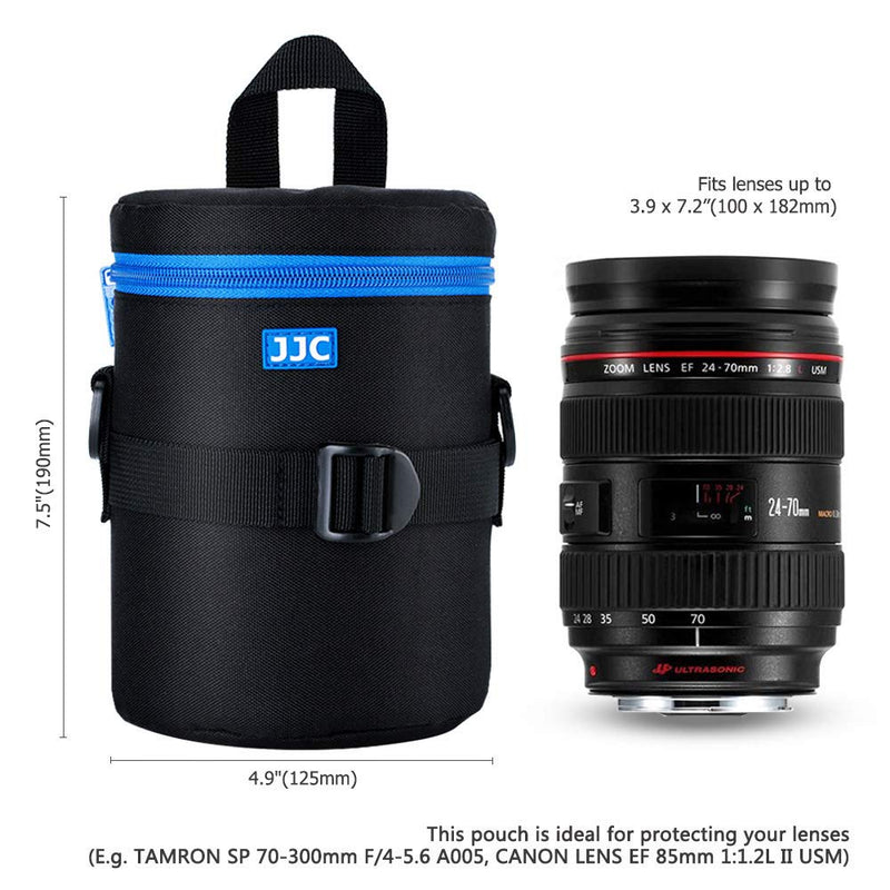 [AUSTRALIA] - JJC Deluxe Lens Case Pouch for Canon EF 24-70mm f2.8L/EF 16-35mm f2.8L/EF 85mm f1.4L/EF 70-300mm f4-5.6 IS USM,Nikon AF-S 24-70mm f2.8/AF-P 70-300mm f4.5-5.6E and other Lens below 3.93" x 7.16"(D x L) XL Size 