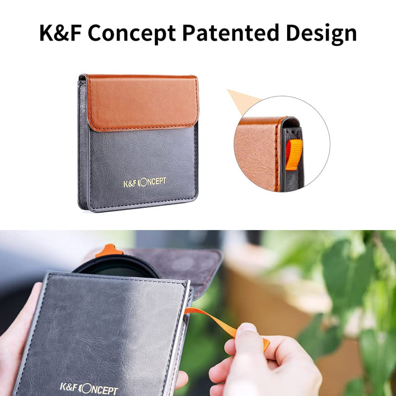 K&F Concept 62mm Variable ND Filter ND2-ND400 (1-9 Stops) with Putter HD 28 Multi-Layer Coatings Import AGC Glass Adjustable Neutral Density Filter for Camera Lens