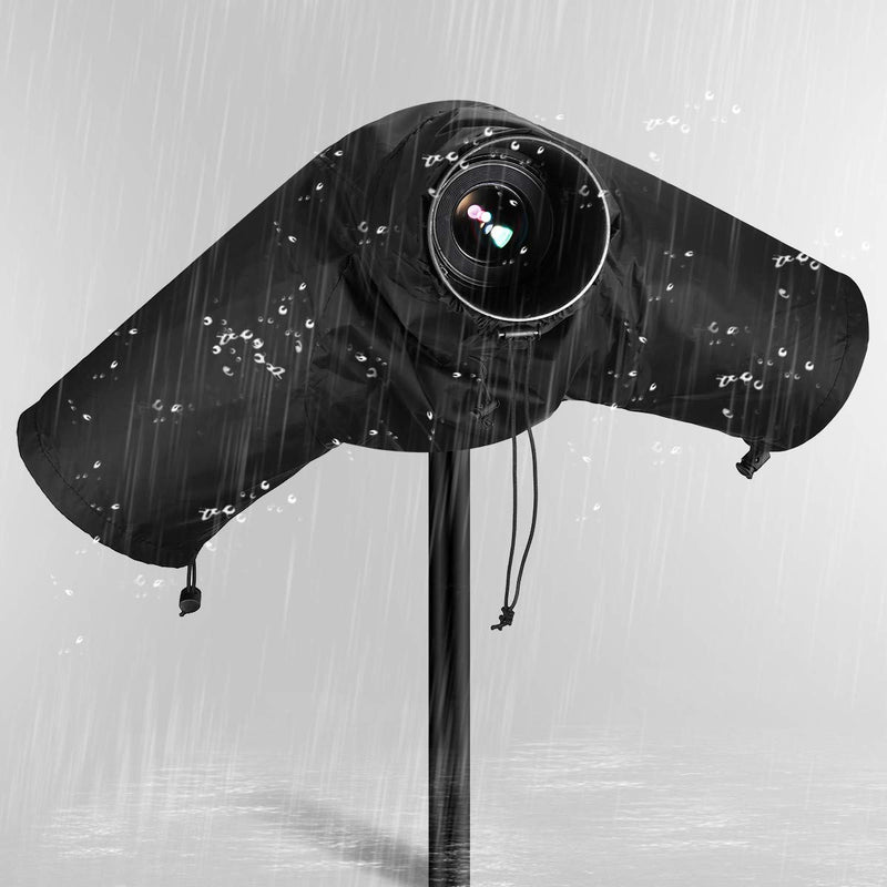 Powerextra Professional Waterproof Camera Rain Cover Protector for Nikon Sony Pentax and Other Digital SLR Cameras, Great for Rain Dirt Sand Snow Protection (Black)