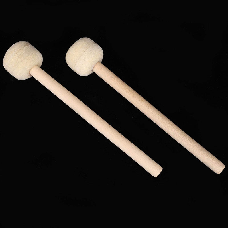 Fockety Musical Instrument, 2Pcs Wool Wooden Drum Stick, Soft Head Perfect Weight for Amateur Professional