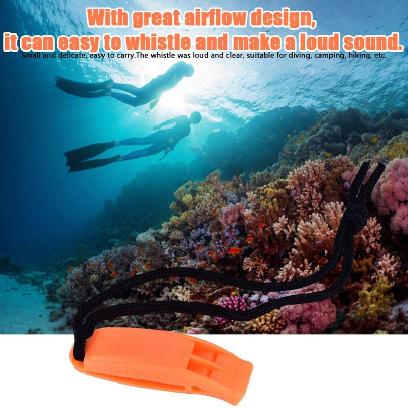 Keenso Whistle, 3Colors Loud Safety Emergency Rescue Whistle for Diving Hiking Camping orange