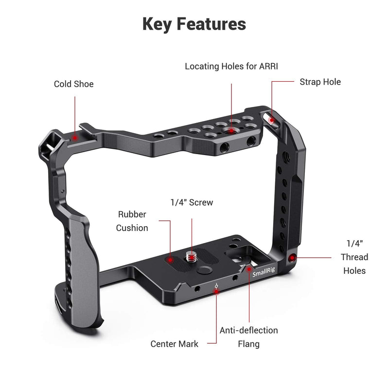 SmallRig GH5 GH5S Cage for Panasonic Lumix Camera and DMW-XLR1 (Upgraded Version)-CCP2646