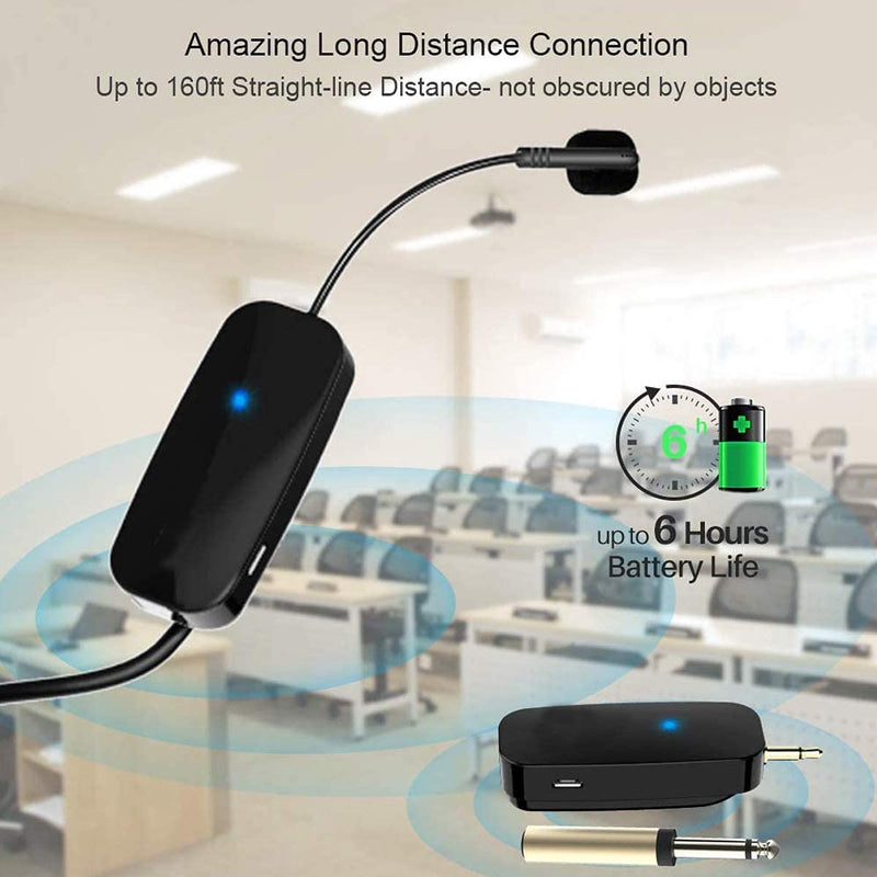 Wireless Microphone Headset UHF, UHF Wireless Mic Headset and Handheld 2 in 1, 165ft Range Voice Amplifier, Stage Speakers, PA System, Suitable for Teacher, Guide