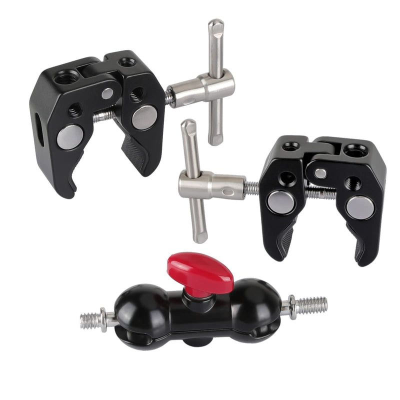 CAMVATE Articulating Magic Arm with 2pcs Super Clamp Crab Plier Clip