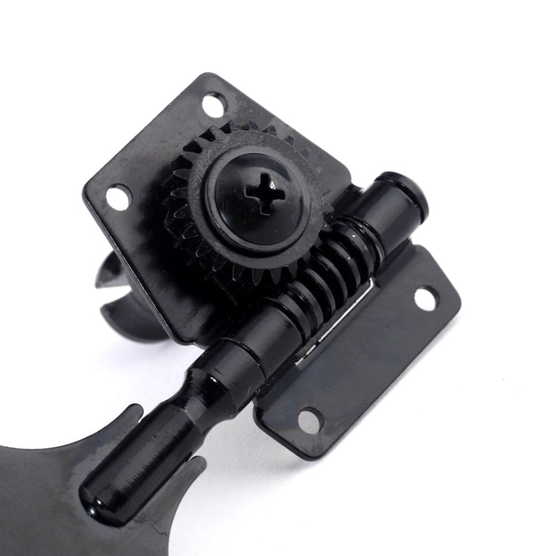 Musiclily 4 in-line Bass Vintage Open Gear Tuners Tuning Keys Pegs Machine Head Right Hand Set for Fender Precison Jazz PB JB Bass Guitar, Black