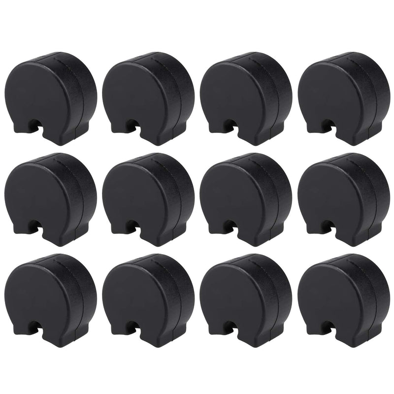 Clarinet Thumb Rest Cushion Protector 12PCS Comfortable Black Rubber Thumb Rest Cushion Protector for Clarinets