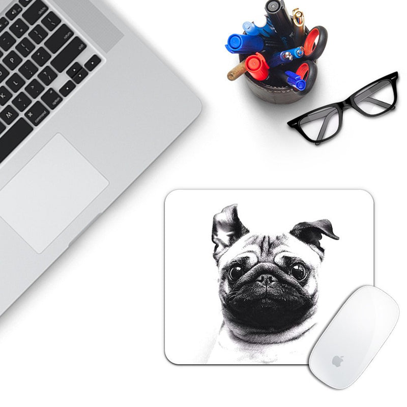 Royal Up Pug Custom Mouse Pad Gaming Mat Keyboard Pad Waterproof Material Non-slip Personalized Rectangle Mouse pad (9.4x7.8x0.08Inch)