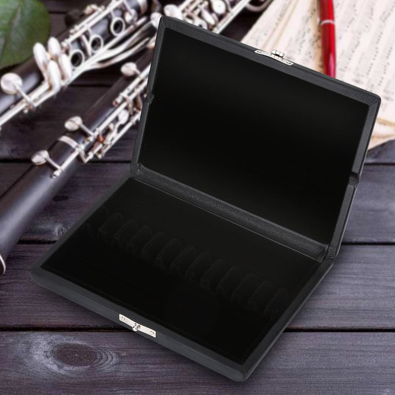 Bnineteenteam Oboe Reeds Storage Box with Wooden and PU Leather Cover for 10/12/20pcs Reeds 20pcs