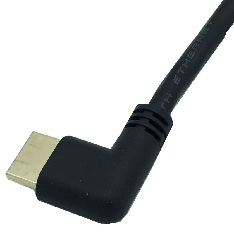 [AUSTRALIA] - Cerrxian 0.5m High Speed HDMI 2.0 HDMI Left Angle Male to HDMI Left Angle Male Short Cable Ultra HD 4k x 2k HDMI Cable Supports Ethernet, 3D, 4K and Audio for TVs, Laptops (Black)(lm-lm) 0.5m left male-left male 