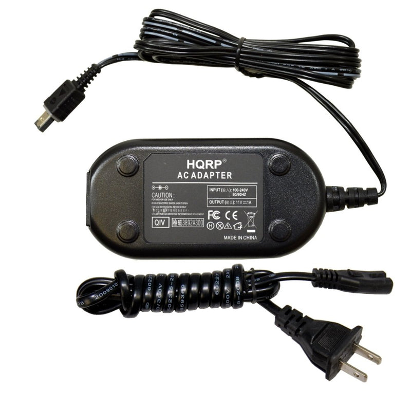 HQRP AC Adapter Charger Works with JVC Everio GZ-MG130 GZ-MG130U, GZ-MG155 GZ-MG155U, GZ-MG255 GZ-MG255U, GZ-MG330 GZMG330 (Black/Silver/Blue) Digital Camcorder AP-V14U AP-V15U + Euro Plug Adapter