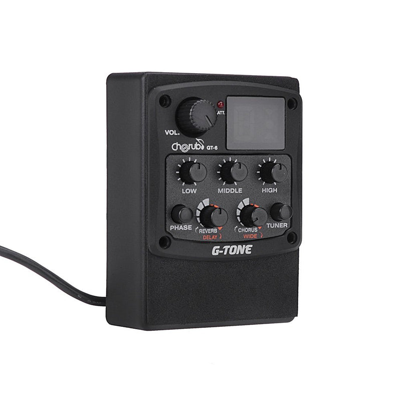 [AUSTRALIA] - Andoer G-Tone GT-6 Acoustic Guitar Preamp Piezo Pickup 3-Band EQ Equalizer LCD Tuner 