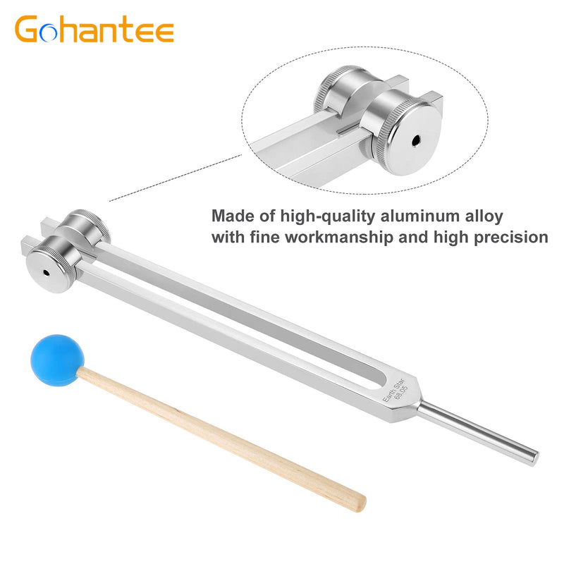 Gohantee 68.05 Hz Tuning Fork with Silicone Hammer and Bag for DNA Repair Healing, Sound therapy, Perfect Healing, Musical Instrument, Balancing, Healers, Vibration