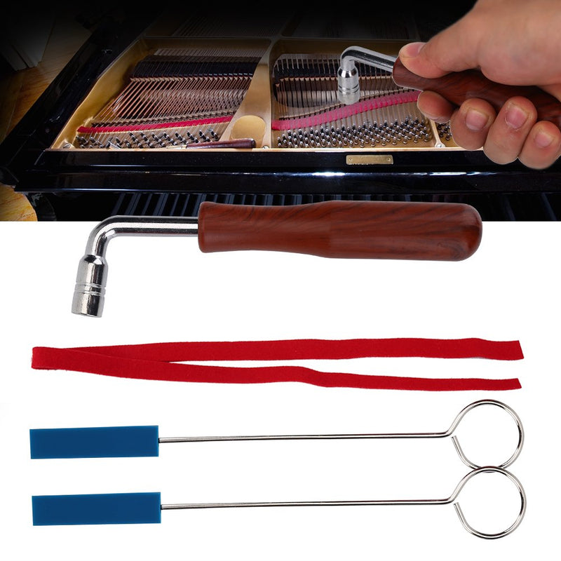 VGEBY1 Piano Tuning Kit, Professional Eco-Friendly Piano Tuning Hammer Mutes Temperament Strip Tools Musical Tuning Accessory